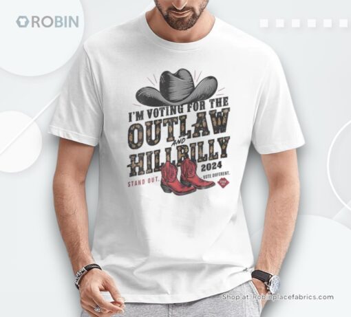 I’m Voting For The Outlaw Retro The Hillbilly 2024 Unisex Shirt