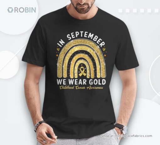 In September We Wear Gold Childhood Cancer Awareness Unisex Shirt