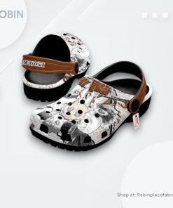 Inosuke Crocs Shoes Manga Style Personalized, Kimetsu no Yaiba Gifts for Fans