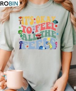 Inside Out 2 Trendy Shirt, Disney Inside Out It’s Ok To Feel Long Sleeve Tee Tops