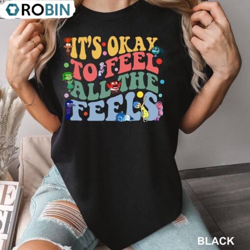 Inside Out 2 Trendy Shirt, Disney Inside Out It’s Ok To Feel Long Sleeve Tee Tops