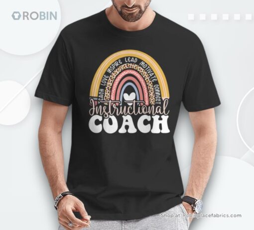 Instructional Coach Rainbow Leopard Academic Specialist Unisex Shirt