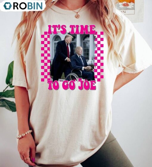 It’s Time To Go Joe Shirt, Funny Anti Biden Long Sleeve Tee Tops