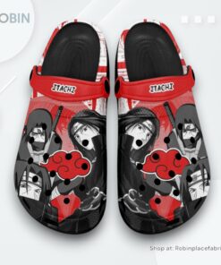 Itachi Uchiha Crocs Shoes Manga Style Personalized, Naruto Anime Merch Itachi Uchiha Crocs Shoes Manga Style Personalized, Naruto Anime Merch