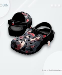 Itachi Uchiha Crocs Shoes Pattern Style, Naruto Anime Gifts