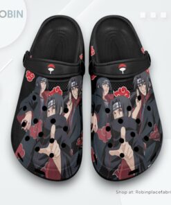 Itachi Uchiha Crocs Shoes Pattern Style, Naruto Anime Gifts Itachi Uchiha Crocs Shoes Pattern Style, Naruto Anime Gifts