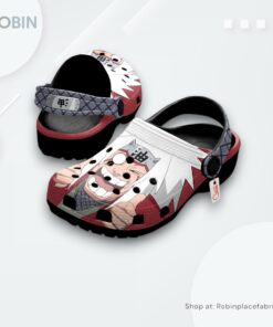 Jiraiya Funny Crocs Shoes, Naruto Anime Gifts for Fans