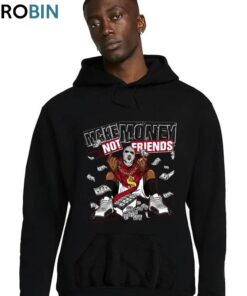 Jordan 12 Red Taxi Shirt, Make Money Not Friends Crewneck Long Sleeve