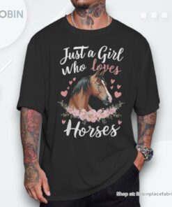 Just A Girl Who Loves Horses Vintage Horse Unisex Shirt