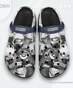 Kakashi Crocs Shoes Manga Style Personalized, Kakashi Footwear