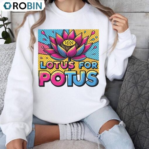 Kamala Harris Lotus For Pocus Shirt, Election 2024 Long Sleeve Hoodie