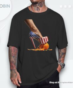Kamala Heels Stepping On Orange Unisex Shirt