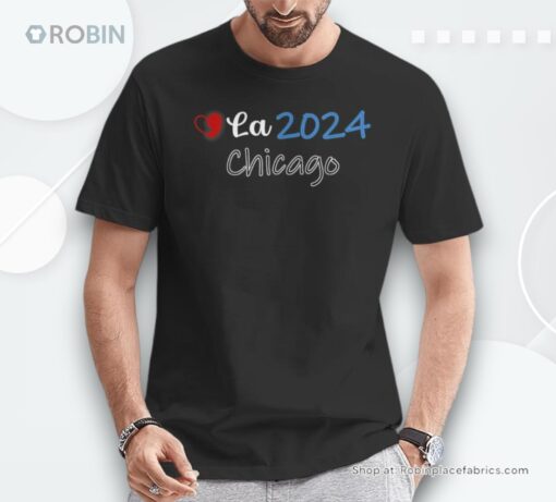 Kamala Supporter Chicago Dnc Comma La Heart Harris President Unisex Shirt