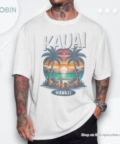 Kauai Hawaii Beach Sunset Vintage Tropical Hawaiian Retro Unisex Shirt