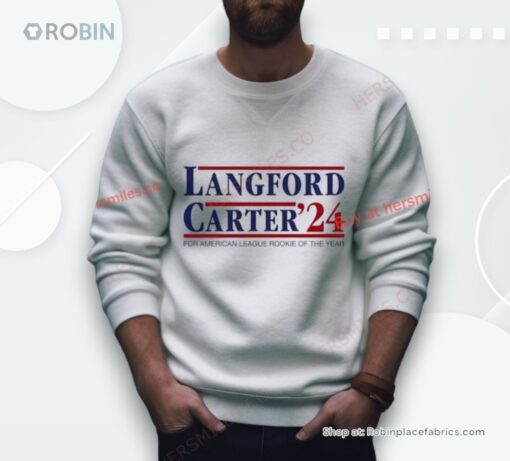 Langford Carter 2024 For American League Rookie Of The Year Shirt