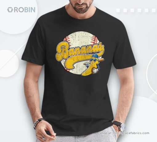 Lets Go Bananas Banana Playing Baseball Baseball Player Unisex Shirt