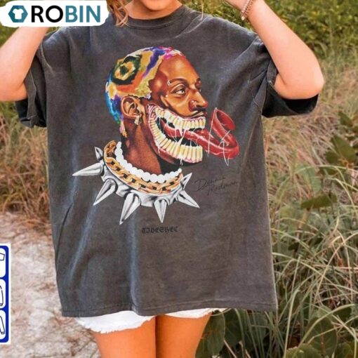 Limited Dennis Rodman Shirt, New Rare Art Acid T Shirt Unisex Hoodie