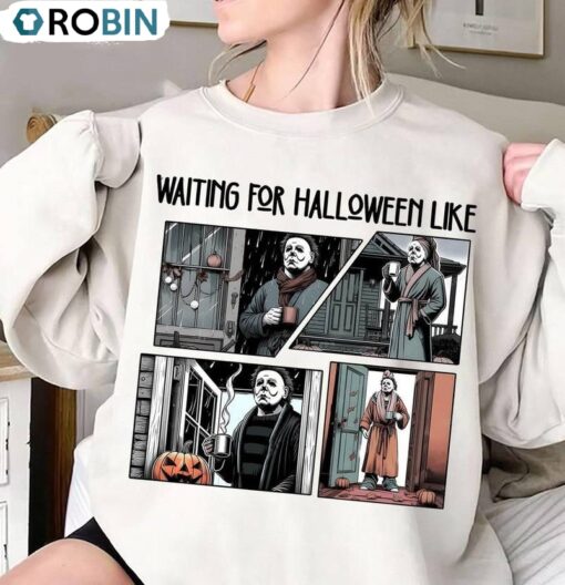 Limited Waiting For Halloween Like Shirt, Spooky Season Tee Tops Sweatshirt