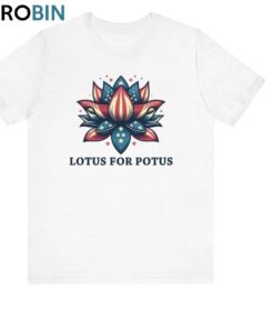 Lotus For Potus USA Flag Shirt, Women’s Rights Short Sleeve Crewneck