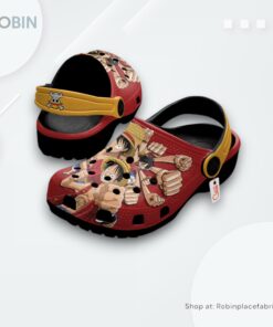 Luffy Clogs Anime Pattern Style, Luffy Footwear