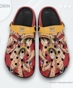 Luffy Clogs Anime Pattern Style, Luffy Footwear