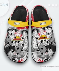 Luffy Clogs Personalized Shoes Anime Mixed Manga Style, Luffy Shoes Luffy Clogs Personalized Shoes Anime Mixed Manga Style, Luffy Shoes