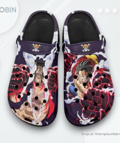 Luffy Gear 4 Crocs Shoes, One Piece Anime Merchandise Luffy Gear 4 Crocs Shoes, One Piece Anime Merchandise