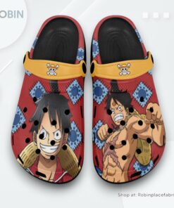 Luffy Wano Arc Crocs Shoes, Luffy Shoes