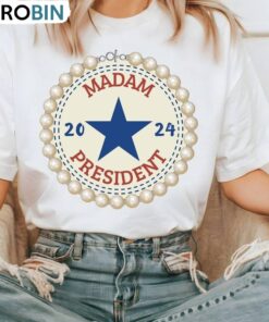 Madam 2024 Chucks And Pearls Shirt, USA Election Tee Tops Tank Top