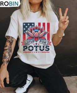 Madame President Lotus For Pocus Shirt, Election 2024 Unisex T Shirt Crewneck