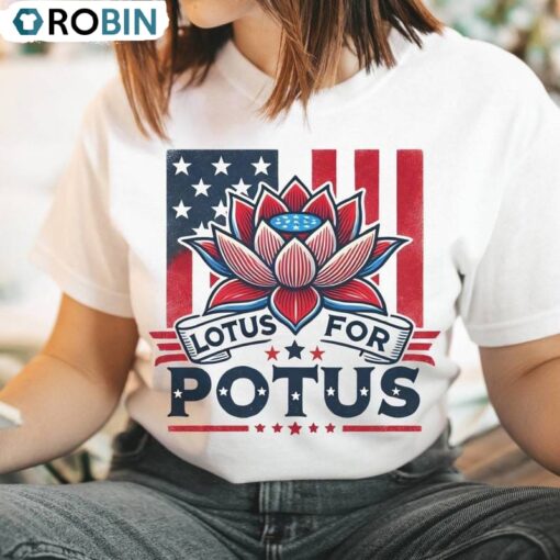 Madame President Lotus For Pocus Shirt, Election 2024 Unisex T Shirt Crewneck