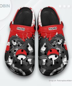 Madara Uchiha Crocs Shoes Manga Style Personalized