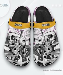 Mayuri Kurotsuchi Crocs Shoes Manga Style Personalized