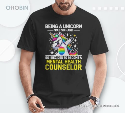 Mental Health Counselor Unicorn Licensed Counseling Unisex Shirt