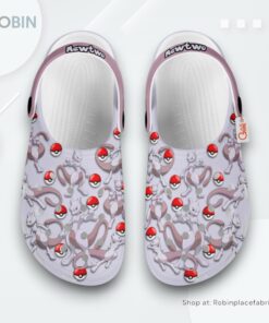 Mewtwo Crocs Shoes Pattern Style, Pokemon Gifts Mewtwo Crocs Shoes Pattern Style, Pokemon Gifts