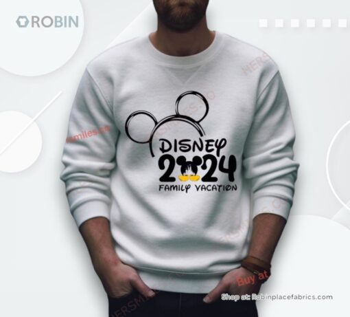 Mickey Mouse Head Disney 2024 Family Vacation Shirt