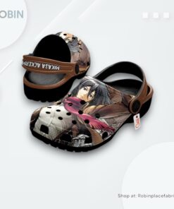 Mikasa Ackerman Crocs Shoes, Anime Gifts, Attack on Titan Anime Unique Gifts