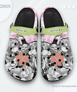 Mitsuri Kanroji Crocs Shoes Manga Style Personalized