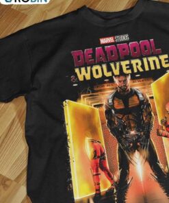 Modern Deadpool And Wolverine Shirt, Halftones Short Sleeve Modern Deadpool And Wolverine Shirt, Halftones Short Sleeve