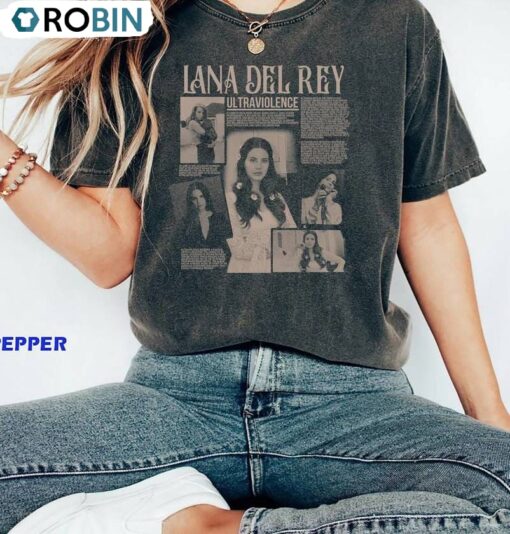 Lana Del Rey Shirt, Color Crewneck Long Sleeve For Fans
