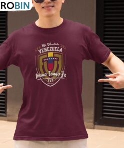 Venezuela La Vinotinto T Shirt, New Rare Mano Tengo Fe Shirt Long Sleeve