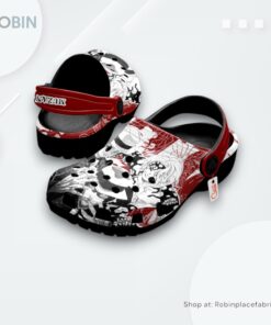 Muzan Kibutsuji Crocs Shoes Manga Style Personalized, Demon Slayer Anime Gifts for Fans