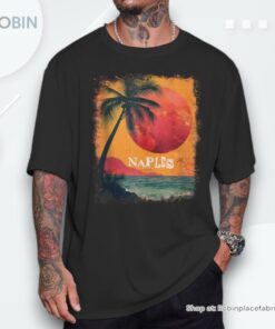 Naples Florida Vacation Beach Palm Tree Sunset Holiday Unisex Shirt