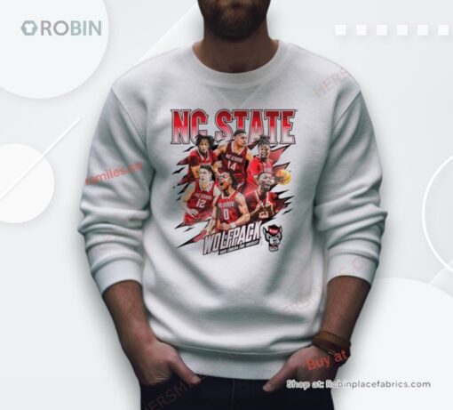 Nc State Wolfpack 2024 Ncaa Men’s Basketball Tournament Official 2023   2024 Post Season Shirt