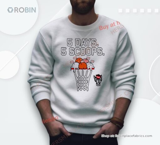 Nc State Wolfpack Basketball 5 Days 5 Scoops Shirt