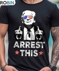 New Rare Maga Middle Finger Trump Sweatshirt , New Rare Arrest This Shirt Long Sleeve