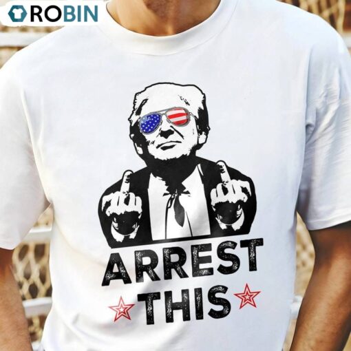 New Rare Maga Middle Finger Trump Sweatshirt , New Rare Arrest This Shirt Long Sleeve
