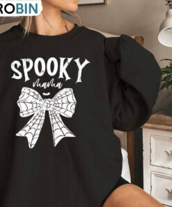New Rare Spooky Mama Shirt, Halloween Spooky Crewneck Long Sleeve