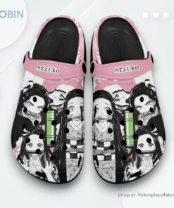 Nezuko Crocs Shoes Manga Style Personalized, Nezuko Merch