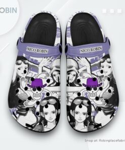 Nico Robin Crocs Shoes Manga Style Personalized, Nico Robin Fan Gears Nico Robin Crocs Shoes Manga Style Personalized, Nico Robin Fan Gears